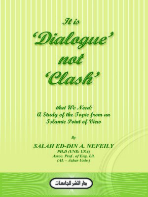 cover image of It is Dialogue' not Clash